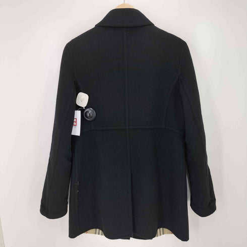 バーバリーロンドン BURBERRY LONDON 裏地ノバチェック カシミヤ混ステンカラーコート レディース 40