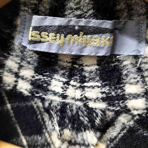 イッセイミヤケ ISSEY MIYAKE 80S 筆タグ タータンチェック ウール 2B テーラードジャケット レディース JPN:M