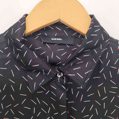 ディーゼル DIESEL シルク100% マッチ棒 L/S ワンピース レディース