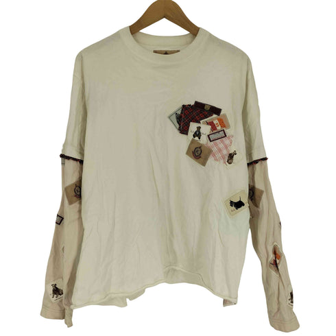 カールヘルム Karl Helmut フェイクレイヤード スリーブ パッチワーク L/S Tシャツ レディース JPN:L