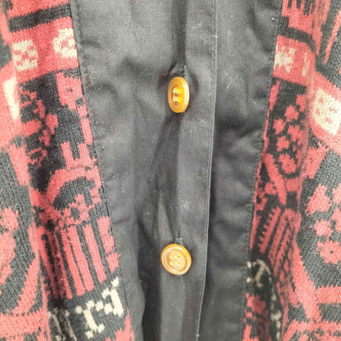 ヴィヴィアンウエストウッドレッドレーベル Vivienne Westwood RED LABEL 切替 ノルディック柄 カーディガン アクリル混 レディース JPN:2