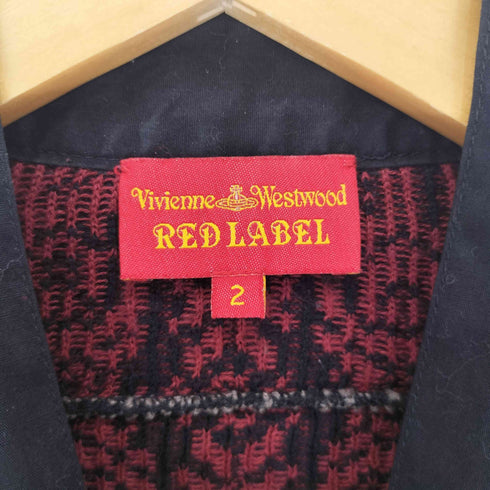ヴィヴィアンウエストウッドレッドレーベル Vivienne Westwood RED LABEL 切替 ノルディック柄 カーディガン アクリル混 レディース JPN:2