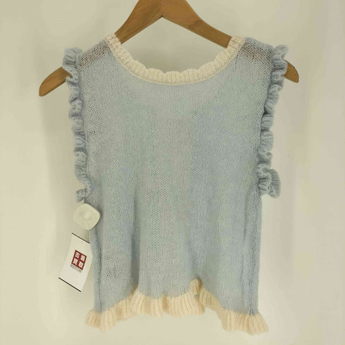 ティーナジョジュン TINA:JOJUN 24AW モヘア混 2WAY フリルリボンベスト レディース JPN:M