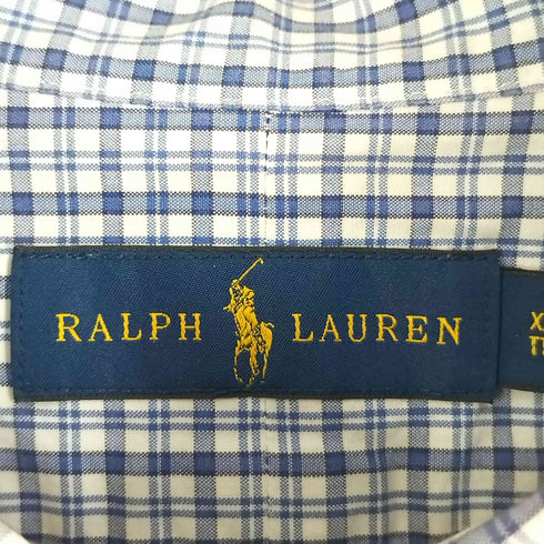 ラルフローレン RALPH LAUREN ポニー刺繍 オーバーサイズ ボタンダウンチェックシャツ メンズ import:XXL