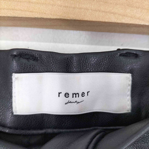 リメール remer loose tuck wide leather PT/ルーズタックワイドレザーパンツ メンズ JPN:S