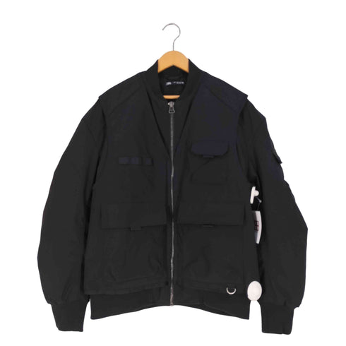 ザラ ZARA ベストレイヤード MA-I ジャケット メンズ import:M