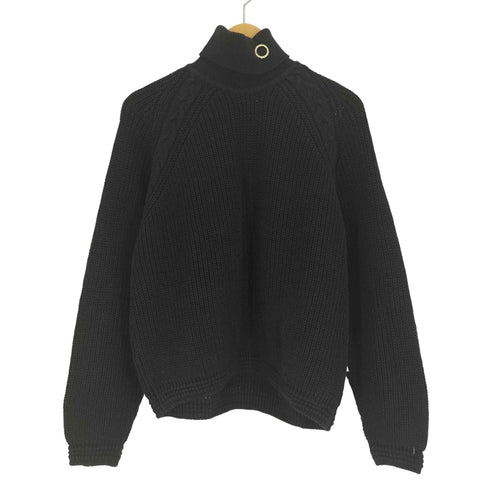 CHAUS SPORT 80S コットン リネン タートルネック リブニット 89AW レディース import:S