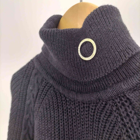 CHAUS SPORT 80S コットン リネン タートルネック リブニット 89AW レディース import:S