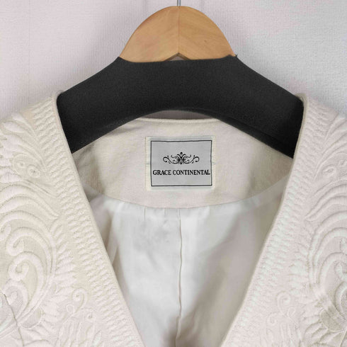 グレースコンチネンタル GRACE CONTINENTAL 刺繍フックボタンテーラードジャケット レディース JPN:36