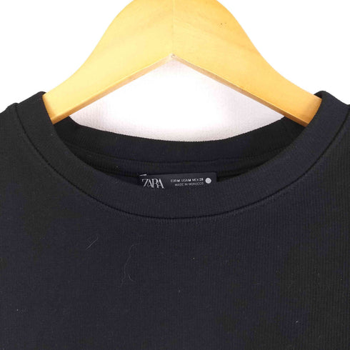 ザラ ZARA クロップクルーネックスウェット レディース import:M