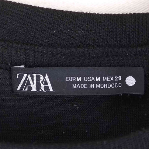 ザラ ZARA クロップクルーネックスウェット レディース import:M