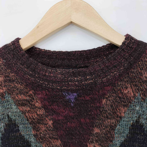 カンビオ CAMBIO ウール混 総柄 L/S ニット メンズ JPN:M