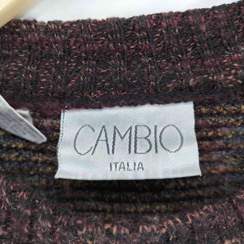 カンビオ CAMBIO ウール混 総柄 L/S ニット メンズ JPN:M