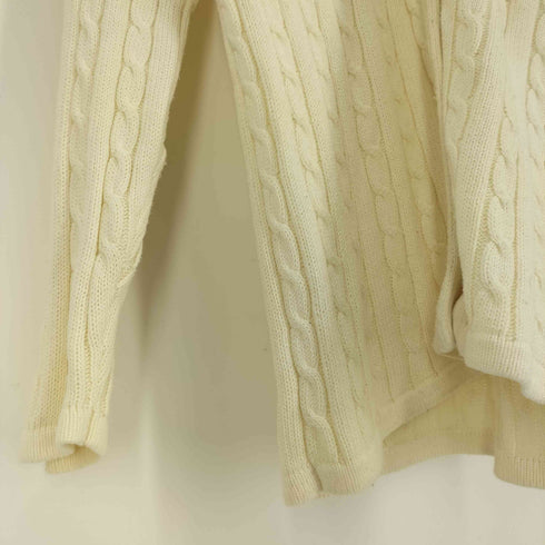 DAY AND DAY 80-90S SPECIAL KNITTED WEAR コットン ケーブルニット カーディガン レディース