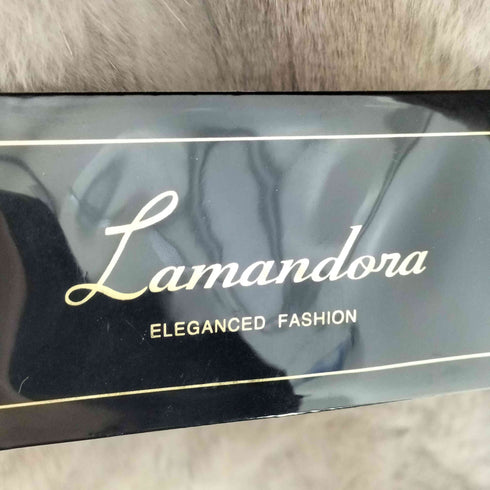 Lamandora シルクシェル×ロリス&ウィーゼル リアルファー 玉虫 リバーシブル コート レディース FREE