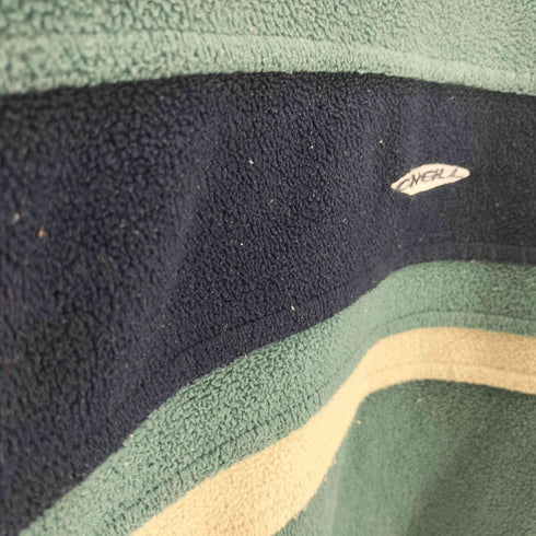 オニール ONEILL 90S オーバル ロゴ刺繍 ボーダーライン モックネック フリース スウェット メンズ import:L