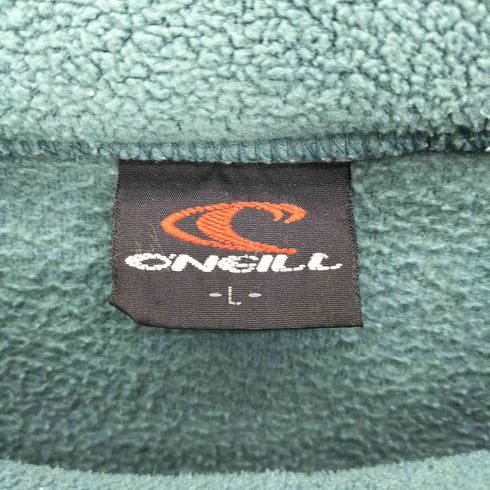 オニール ONEILL 90S オーバル ロゴ刺繍 ボーダーライン モックネック フリース スウェット メンズ import:L