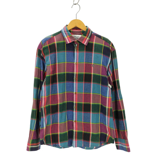 ヴィヴィアンウエストウッドマン Vivienne Westwood MAN チェック柄 オーブ刺繍シャツ メンズ JPN:48