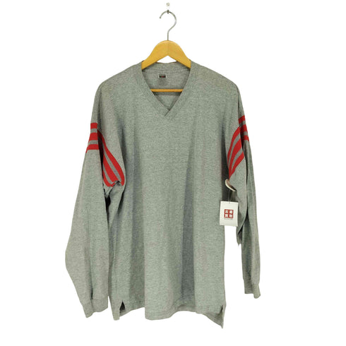 フルーツオブザルーム FRUIT OF THE LOOM 袖3本ライン L/S Vネック シャツ メンズ import:XL