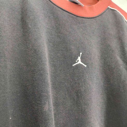 ジョーダンブランド JORDAN BRAND 90-00S 銀タグ ジャンプマン センターロゴ ラグランスリーブ パイピング ライン サイドスリット スウェット メンズ import:XL