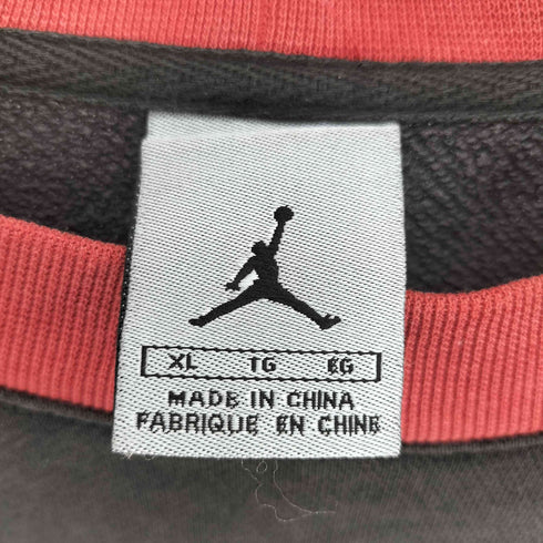 ジョーダンブランド JORDAN BRAND 90-00S 銀タグ ジャンプマン センターロゴ ラグランスリーブ パイピング ライン サイドスリット スウェット メンズ import:XL