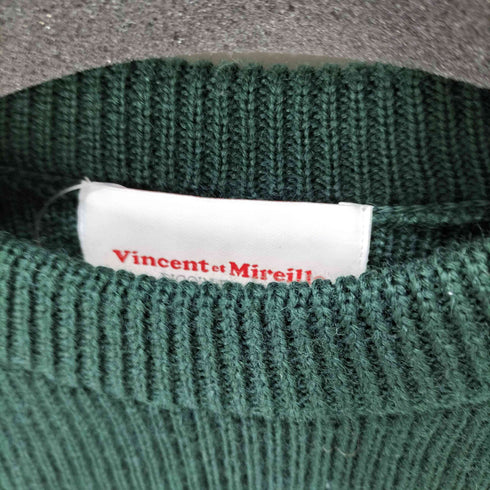 ヴァンソンエミレイユ Vincent et Mireille クルーネック 畦編みセーター メンズ 44