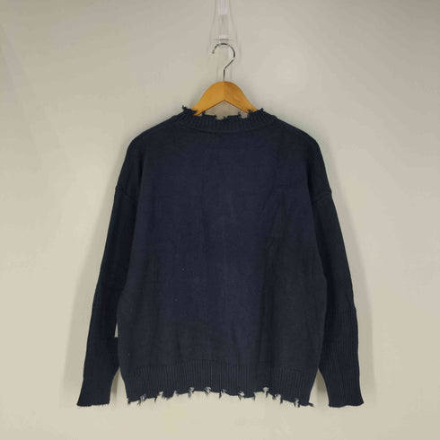 ダメージ加工 リブスター ニット レディース import:L