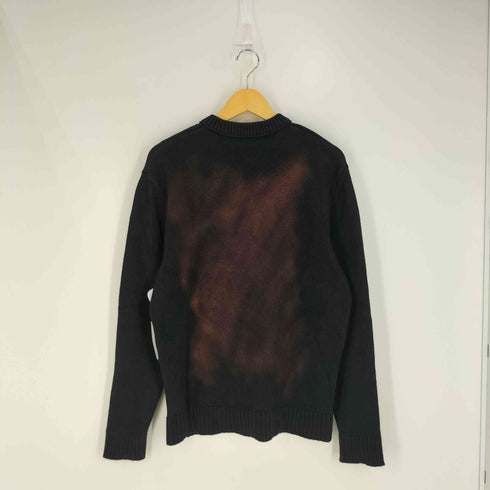 ザラ ZARA スターペンキ加工 Vネック ニット リメイク メンズ import:M