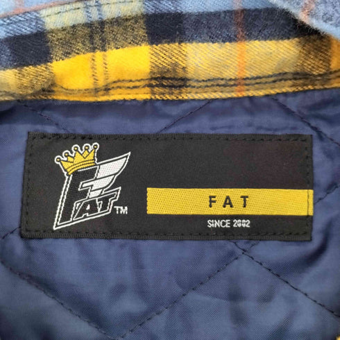 エフエーティー FAT 裏地キルティング チェック柄シャツジャケット メンズ