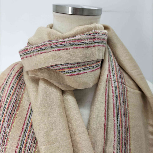 pashmina シルク混 カシミヤ ストール マルチカラー レディース