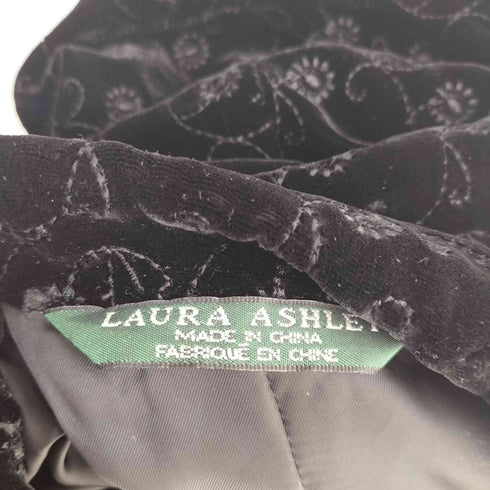ローラアシュレイ LAURA ASHLEY フラワー刺繍 チャイナ釦 テーラードジャケット レディース UK:10