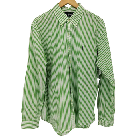 ラルフローレン RALPH LAUREN CUSTOM FIT ポニー刺繍 ストライプ L/S BD シャツ メンズ JPN:XL