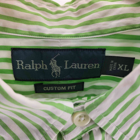 ラルフローレン RALPH LAUREN CUSTOM FIT ポニー刺繍 ストライプ L/S BD シャツ メンズ JPN:XL