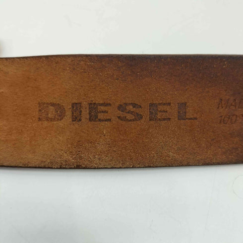 ディーゼル DIESEL イタリア製 ロゴ バックル レザーベルト メンズ