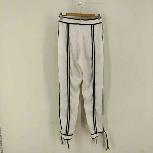 PREM by PREMONITION サイドスリット パイピングデザインサテンパンツ レディース UK8