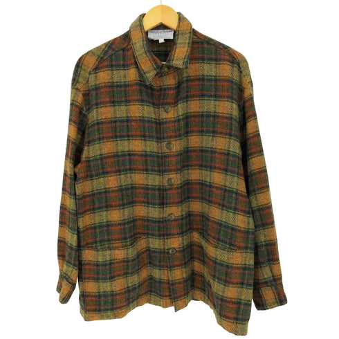 Jonathan Richard ウールシャツ チェック パッチポケット メンズ import:L