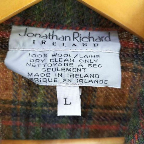 Jonathan Richard ウールシャツ チェック パッチポケット メンズ import:L