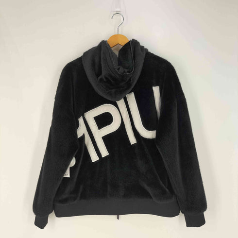 ウノピゥウノウグァーレトレリラックス 1PIU1UGUALE3 RELAX ラインストーンジッパー フェイクファー ジャケット ジップアップパーカー メンズ JPN:S