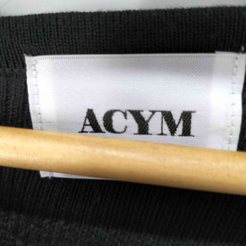 アシーム ACYM L/Sアシンメトリーカットアウトニットトップ レディース