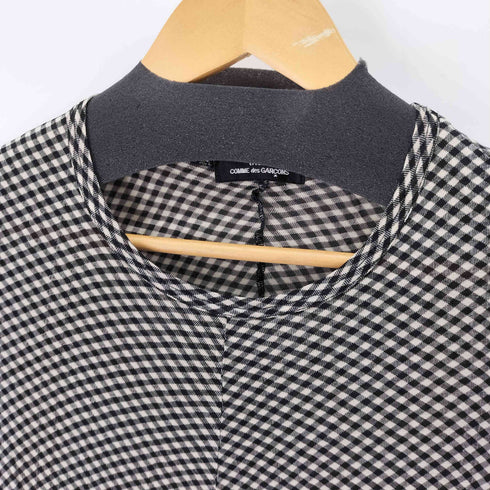 トリココムデギャルソン tricot COMME des GARCONS 90s AD1998 98awチェック 変形 半袖 ワンピース レディース