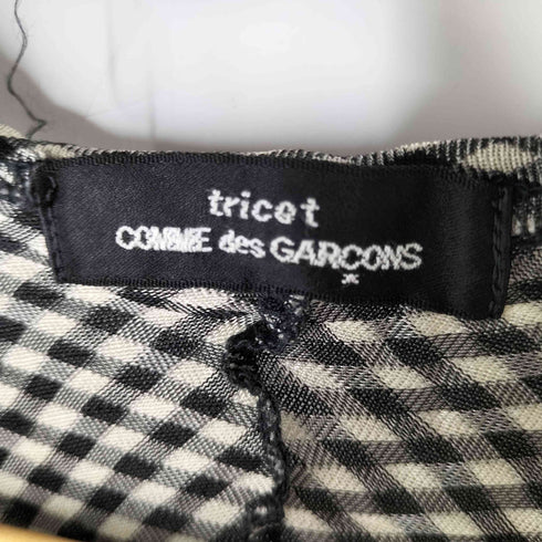 トリココムデギャルソン tricot COMME des GARCONS 90s AD1998 98awチェック 変形 半袖 ワンピース レディース