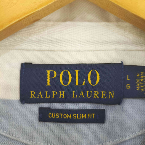 ポロラルフローレン POLO RALPH LAUREN ポニー刺繍 ラガーシャツ CUSTOM SLIM FIT メンズ import:L