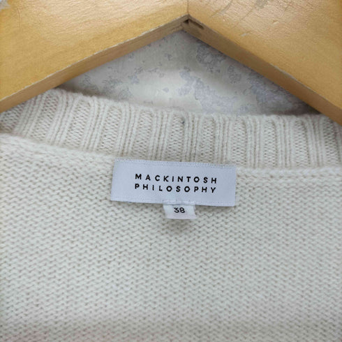 マッキントッシュフィロソフィー MACKINTOSH PHILOSOPHY カシミヤ混Vネックサイドスリットニット レディース JPN:38