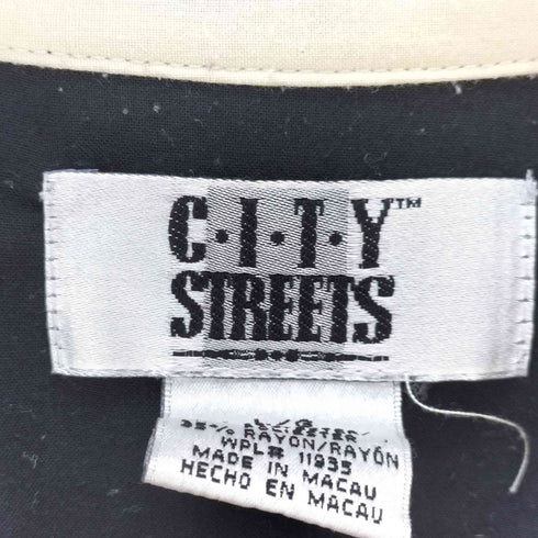 シティストリート CITY STREETS バック刺繍 2トーン切替 開襟 ボウリングシャツ メンズ JPN:L