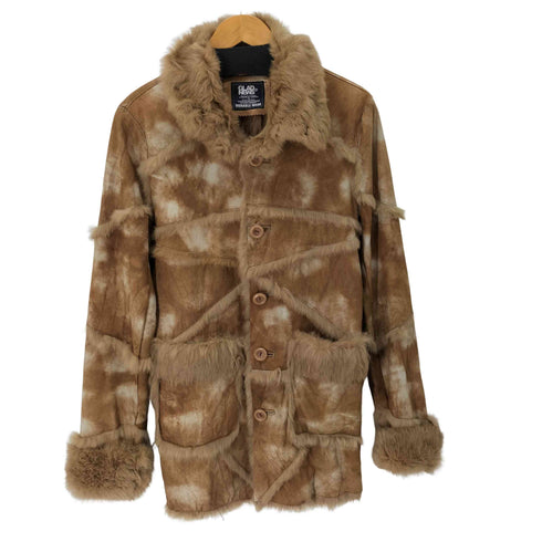 グラッドニュース GLAD NEWS ラビットファーロングムートンコート メンズ JPN:3