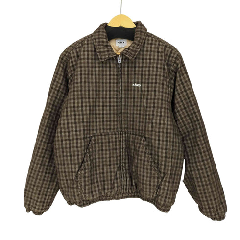オベイ OBEY クラシックコーデュロイチェックスウィングトップ 中綿 メンズ import:M