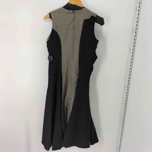 コムデギャルソン COMME des GARCONS AD1997 97AW 千鳥格子 切替 マキシ ワンピース 変形 レディース