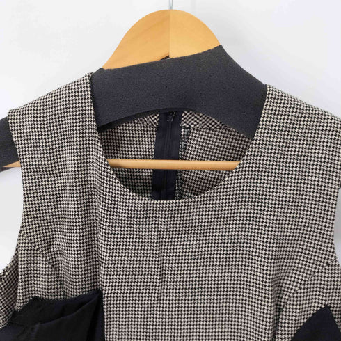 コムデギャルソン COMME des GARCONS AD1997 97AW 千鳥格子 切替 マキシ ワンピース 変形 レディース