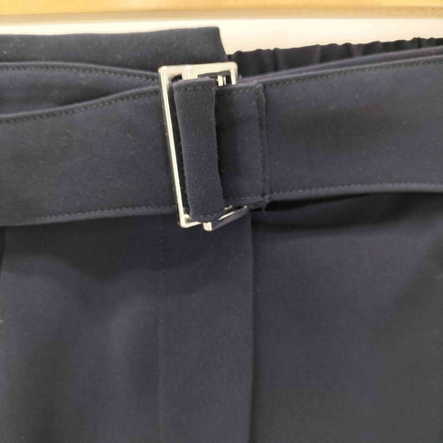 プラステ PLST バック サテン ストレッチ 太ベルト付き テーパード パンツ レディース JPN:M