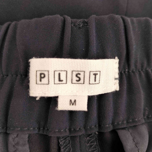 プラステ PLST バック サテン ストレッチ 太ベルト付き テーパード パンツ レディース JPN:M